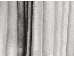 Világosszürke kordbársony kinyitható-tárolóhelyes kanapé 266 cm Kini – Makamii