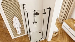 Zuhanykabin REA Hugo Black 100x90