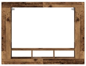 TV szekrény fali elhelyezés, régi fa 152x22x113 cm
