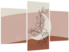 Kép - Boho levelek N⁰2 (90x60 cm)