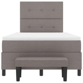 Box Spring Ágy Matraccal és Pad Taupe 120x190 cm Szövet