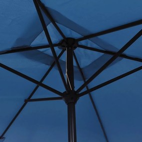 azúrkék kültéri napernyő fémrúddal 300 x 200 cm