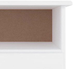 ALTA fehér tömör fenyőfa fiókos TV-szekrény 100x35x41 cm