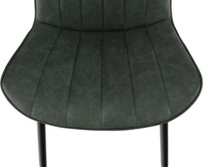 Szék, ekobőr zöld/fekete, HAZAL