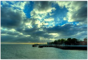 Poszterek 185x125 Naplemente a tengerparton