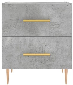 2 db betonszürke szerelt fa éjjeliszekrény 40 x 35 x 47,5 cm