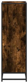 füstös tölgy színű szerelt fa könyvszekrény 40x35x107,5 cm
