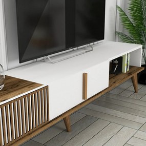 Milen Walnut and White TV-fal