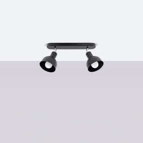 Sollux SL.1317 - Spotlámpa ELBA 2xE27/15W/230V fekete