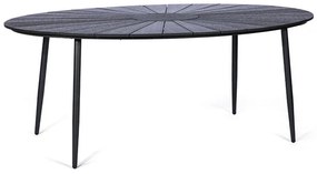 Marienlist fekete kerti asztal artwood asztallappal, 190 x 115 cm - Bonami Selection