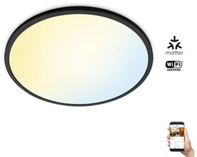 WiZ - LED Dimmelhető mennyezeti lámpa SUPERSLIM LED/32W/230V fekete Wi-Fi