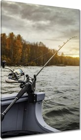 Vászonkép 80x120 Horgászat a csónakból Halak