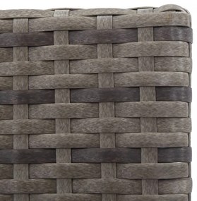 13 részes antracitszürke polyrattan étkezőszett párnákkal