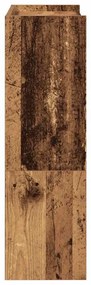 antik fa szerelt fa cipőtartó 60x25x81 cm