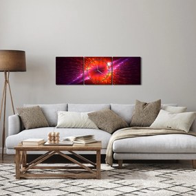 Modern tüskés absztrakció képe (órával) (90x30 cm)