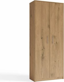 Oliv 2D könyvespolc, irodaiszekrény, 74x180x35 cm, tölgy