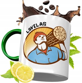 Zöld Bögre Favágónak Születésnapi Ajándék fényképes nyomtatással