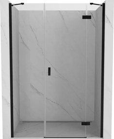 Mexen Mist-H jobbos kinyíló zuhanyajtó 145 cm, átlátszó, fekete - 8A5-145-001-70-00-P