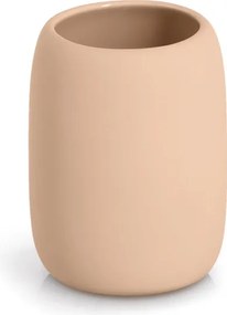 Fogkefetartó bögre, kerámia, mandula, O8,4x10,8cm