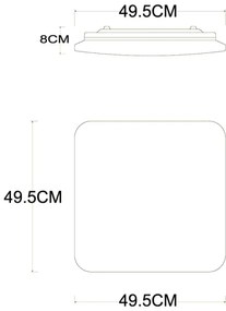 Globo 48413-40SH - LED dimm. mennyezeti lámpa EDDIE 40W/230V, 50 cm, Tuya DO