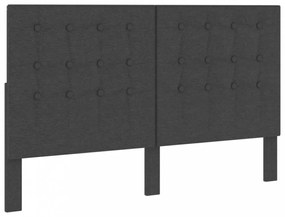 Sötétszürke szövet steppelt fejvég 180 x 200 cm