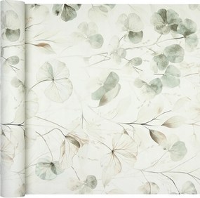 Skandináv tapéta finom levelek virágok festett vinil szövet