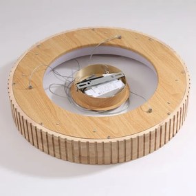Brilagi - FALCON WOOD MODERN LED függeszték kábelen, 30 W/230 V, átm. 45 cm, fa