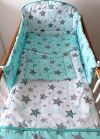 4 részes babaágynemű szett - GEO STAR - MENTA - bébi méret - AZONNAL VIHETŐ