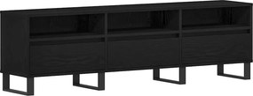 vidaXL TV szekrény fiókkal Fekete tölgy 150 x 30 x 44,5 cm Faanyag