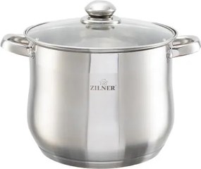 Magas Acél Fazék Garázs Bogrács 24cm 9L Zilner