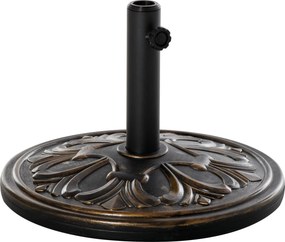 Outsunny Napernyő Állvány 13 kg Napernyő Állvány 35 mm/38 mm/48 mm Átmérőjű Napernyő Tartóhoz Kertbe, Balkónra, Antik Bronz | Aosom