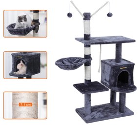 SIMBA emeletes kaparó oszlop macskáknak, szürke