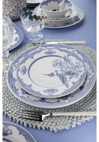 26 részes étkészlet fehér/kék/porcelán