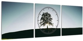Természet kép - fa (órával) (90x30 cm)