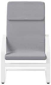 vidaXL világosszürke szövet pihenőfotel lábtartóval