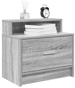 éjjeliszekrények fiókos 2 db szürke sonoma 51 x 31 x 47 cm