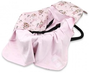 Tekerhető takaró kapucnival, pamut + mez, Little Balerina - rózsaszín