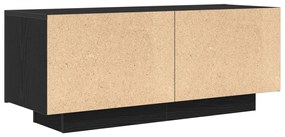 TV Szekrény Fekete Tölgy 100x35x40 cm Műanyag Fa