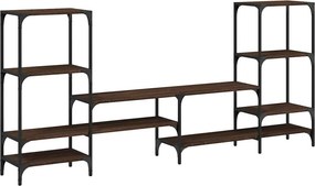 vidaXL barna tölgy színű szerelt fa TV-szekrény 206,5x28,5x95 cm