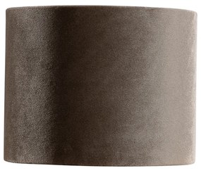 Taupe kerek bársony lámpabúra 18/18/14