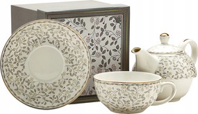 Tea for One Teáskészlet 450/250 ml finom virágmintával