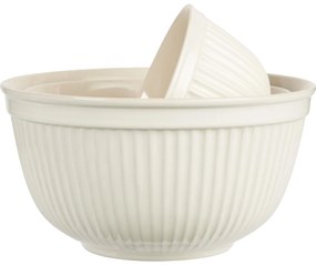 IB Laursen Tejszín színű kerámia tálak MYNTE BUTTER CREAM, 3 darabos készlet