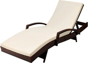 Avenberg VARADERO Kerti relaxációs napozóágy - barna/bézs