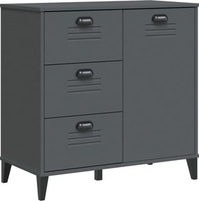 vidaXL VIKEN antracitszürke szerelt fa tálalószekrény 80 x 40 x 80 cm
