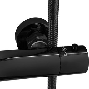 Termosztátos zuhanyszett Rea Lungo black Metallic