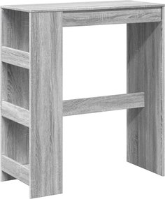 vidaXL szürke sonoma szerelt fa bárasztal tárolókkal 90x40x103,5 cm