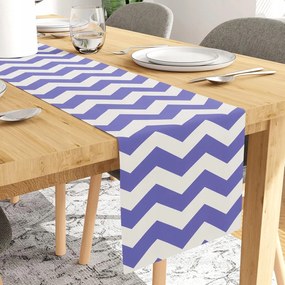 Dekorációs asztalterítő pamut fehér-lila 32x244cm
