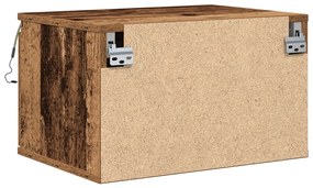 Éjjeli asztal LED világítással, régi fa 50x36x30 cm