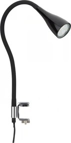 Csipeszes lámpa 1xGU10/3W/230V fekete