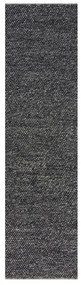 Sötétszürke kézi szövésű gyapjúkeverék futószőnyeg 60x230 cm Minerals – Flair Rugs